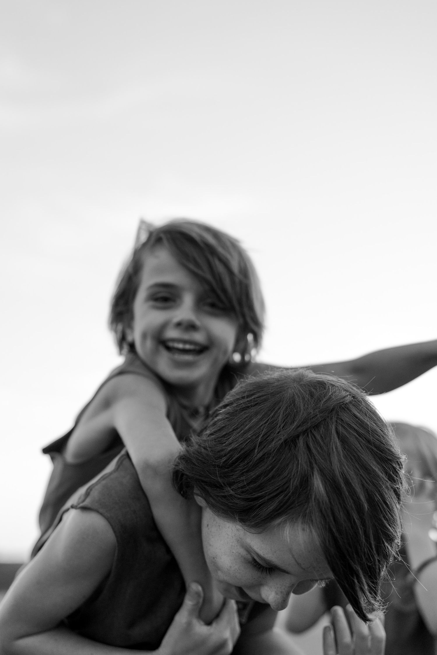 Two brothers playing