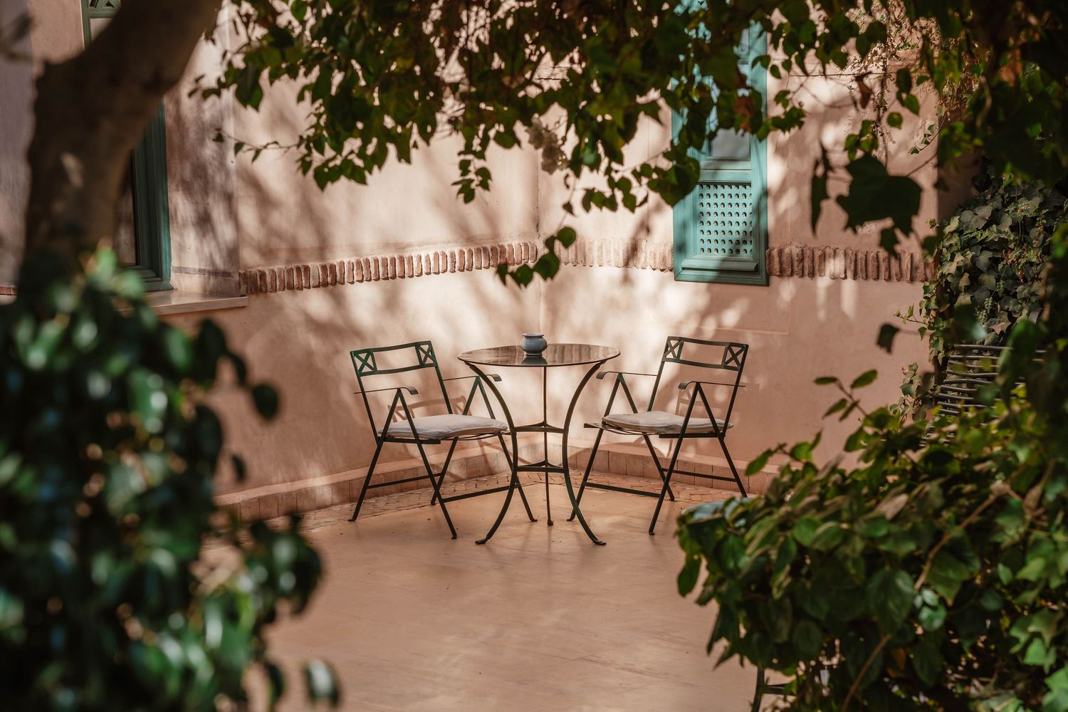 Zara Davis Wedding Photography Morocco Marrakech Hotel Deux Les Tours courtyard Micro Elopement desert