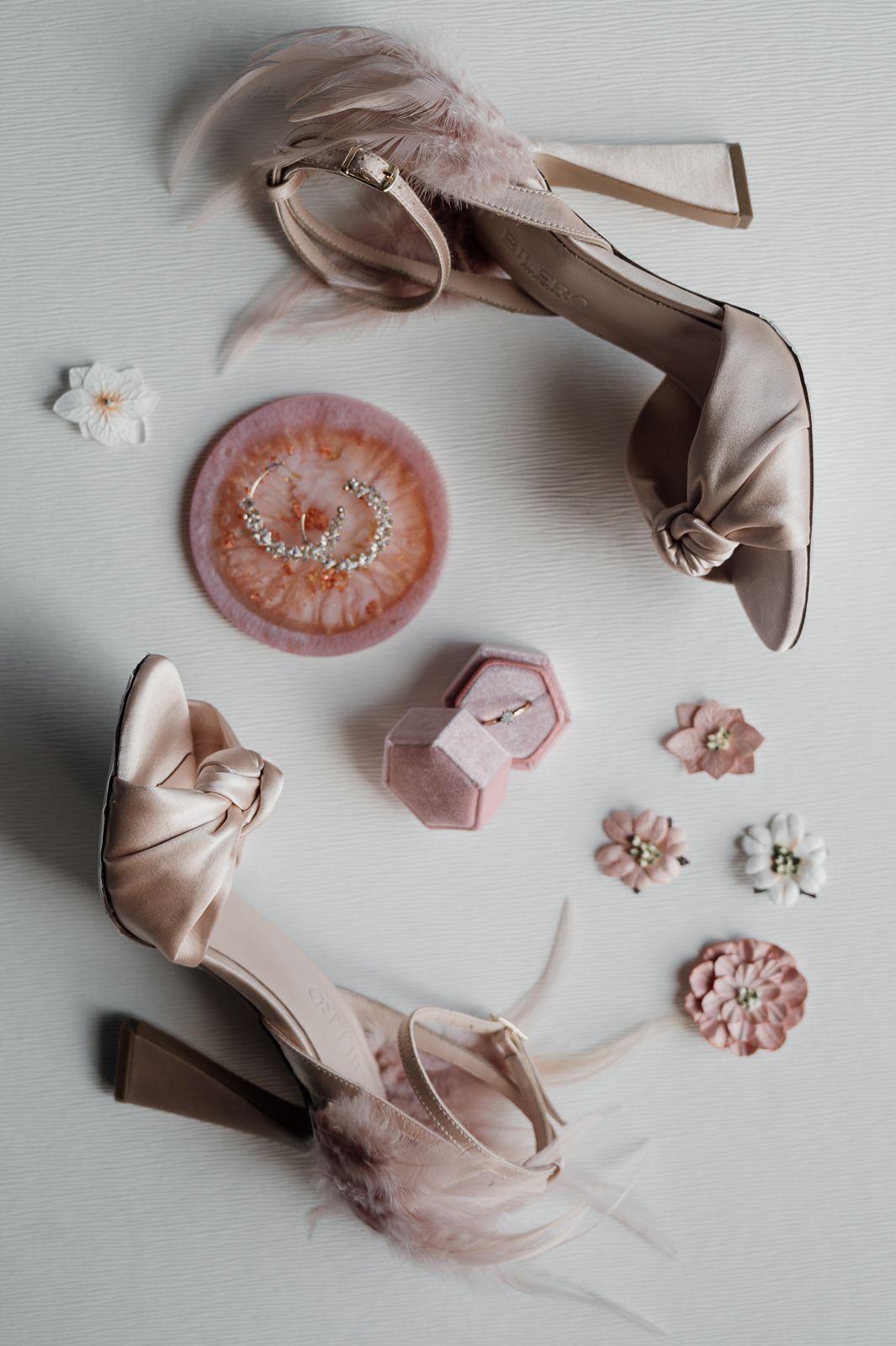 romantic spring wedding flat lay Athens photographer