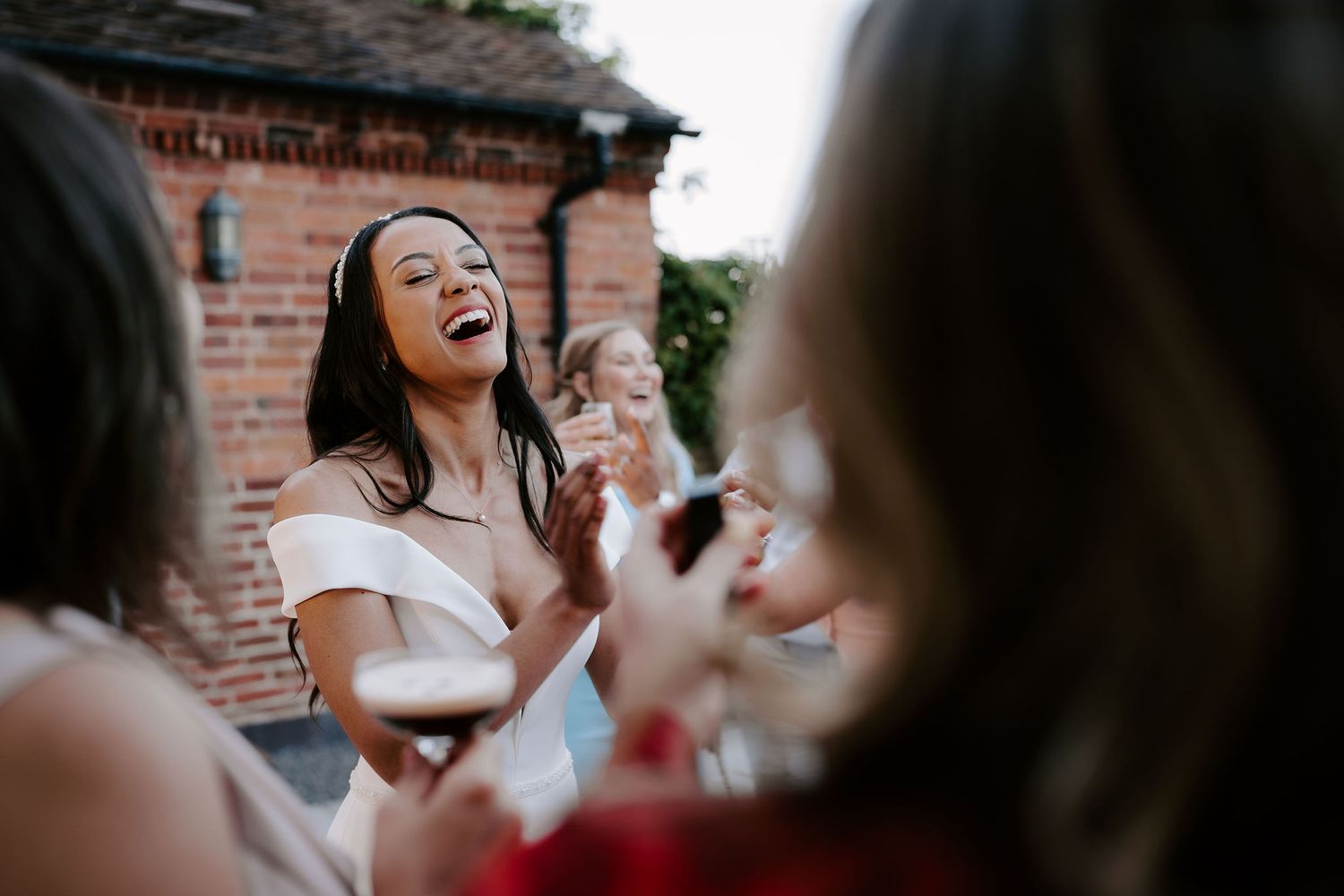 bride-laughing-stockton-house-wedding-shropshire