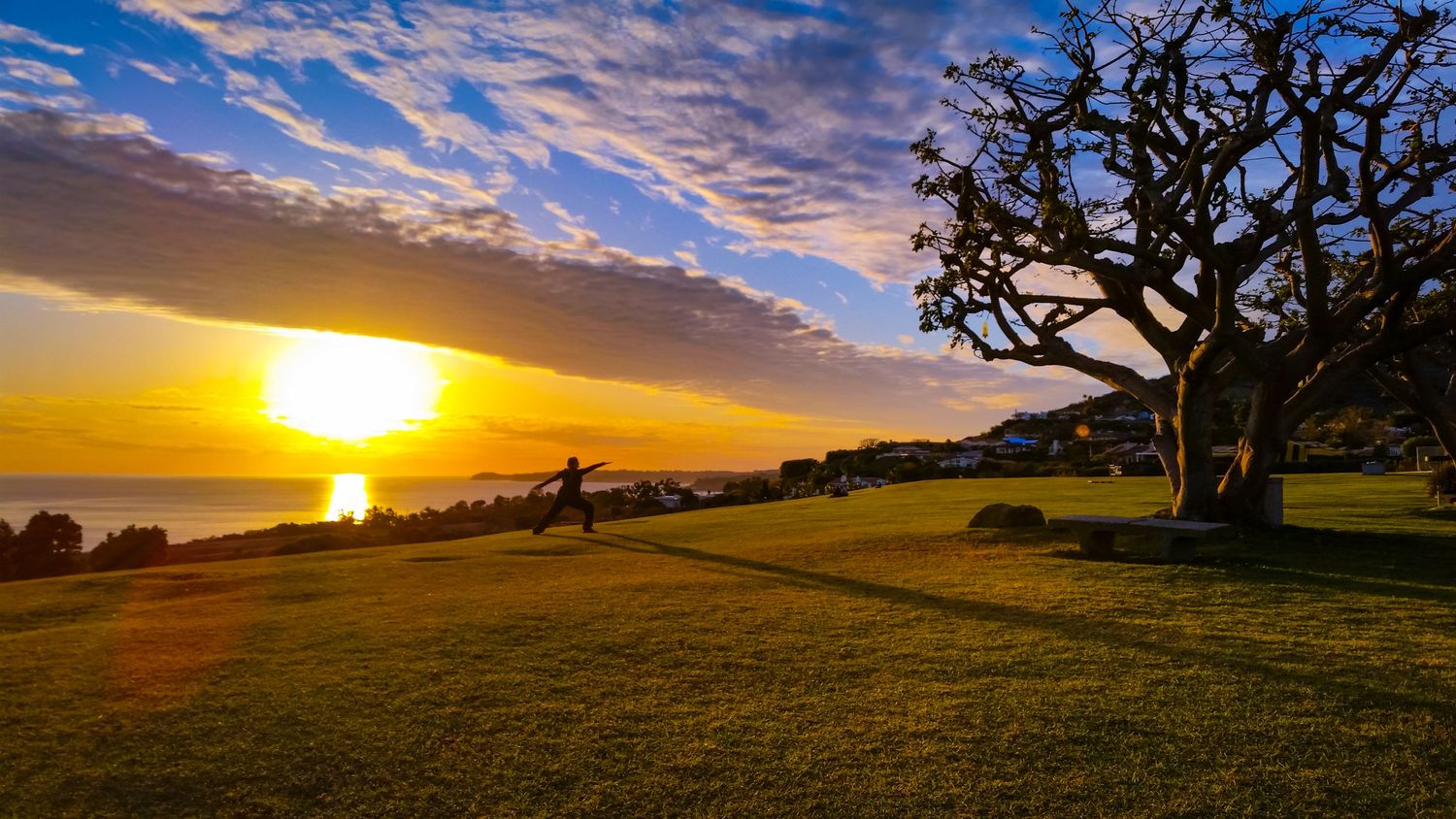 sunset yoga session photograph