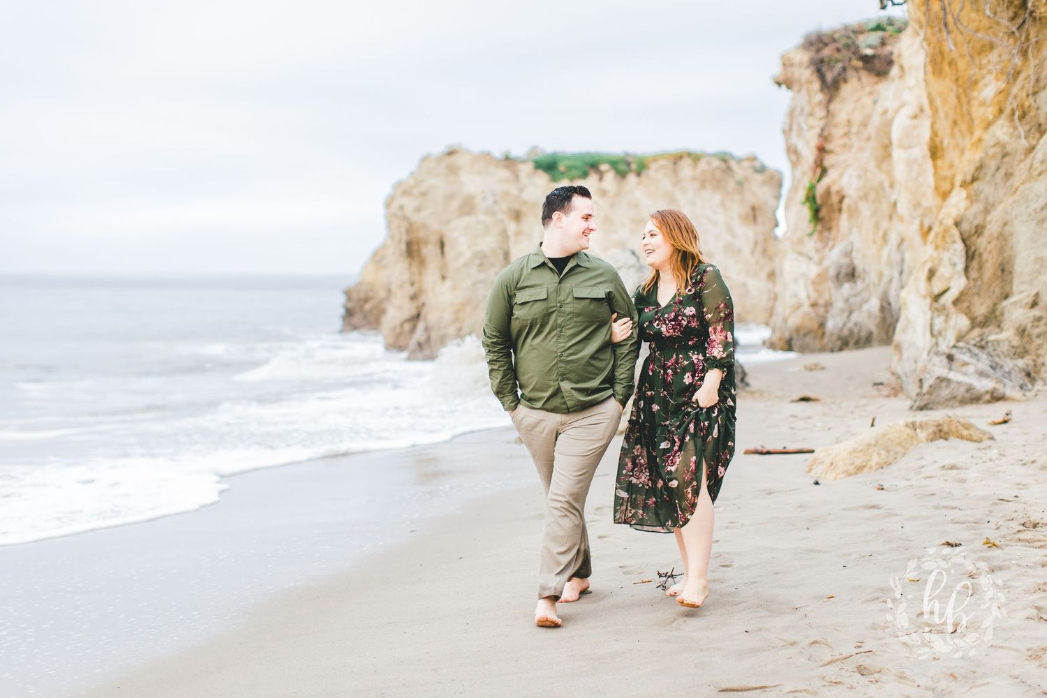 Malibu beach engagement photos
