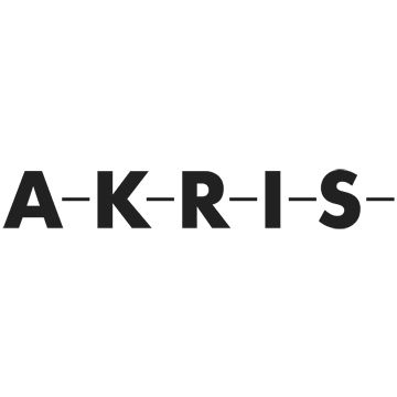 Black AKRIS fashion brand logo with letters separated by dashes on white background.