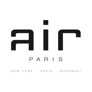 Air Paris creative agency logo with locations in New York, Paris, and Shanghai.