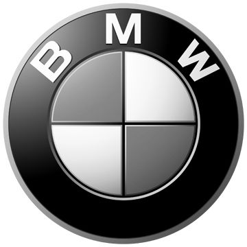 BMW's iconic circular emblem in black and silver divided into four quadrants.