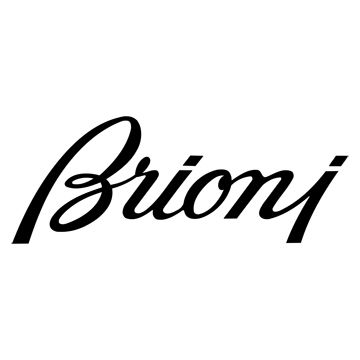 Brioni luxury fashion brand logo in elegant cursive script.