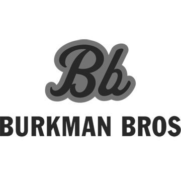Burkman Bros logo featuring stylized Bb monogram and brand name in bold black typography.