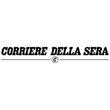 Corriere Della Sera newspaper masthead logo in bold italic capitals.