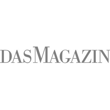 Logo of Das Magazin, a German magazine title in gray serif typography.