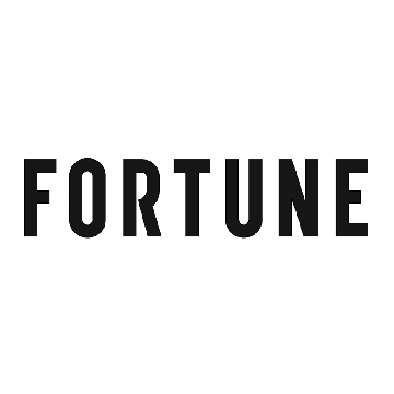 Fortune magazine logo in bold black capital letters with clean modern typography.
