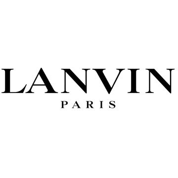 Elegant black serif typography logo for Lanvin Paris luxury fashion house.