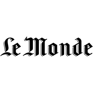 Classic black gothic typeface logo for Le Monde newspaper.
