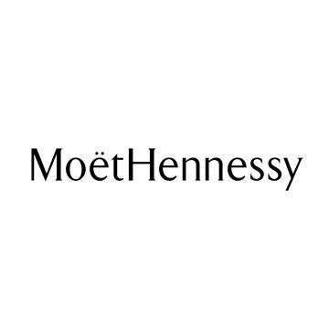 Moet Hennessy luxury brand logo in elegant serif typography.