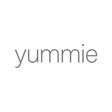Yummie brand logo in minimalist lowercase gray typography.