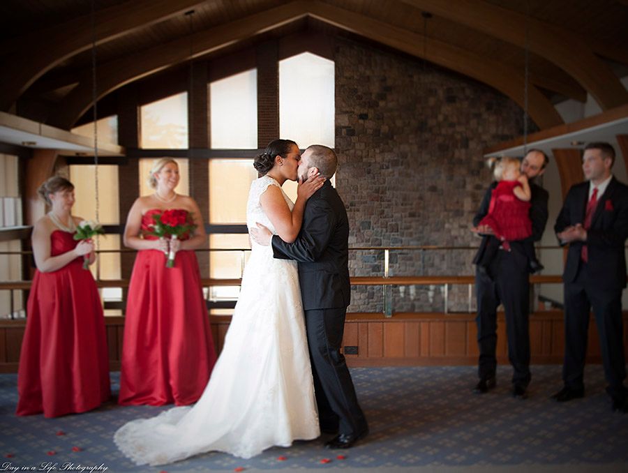 YEG wedding photography. Red, white and black