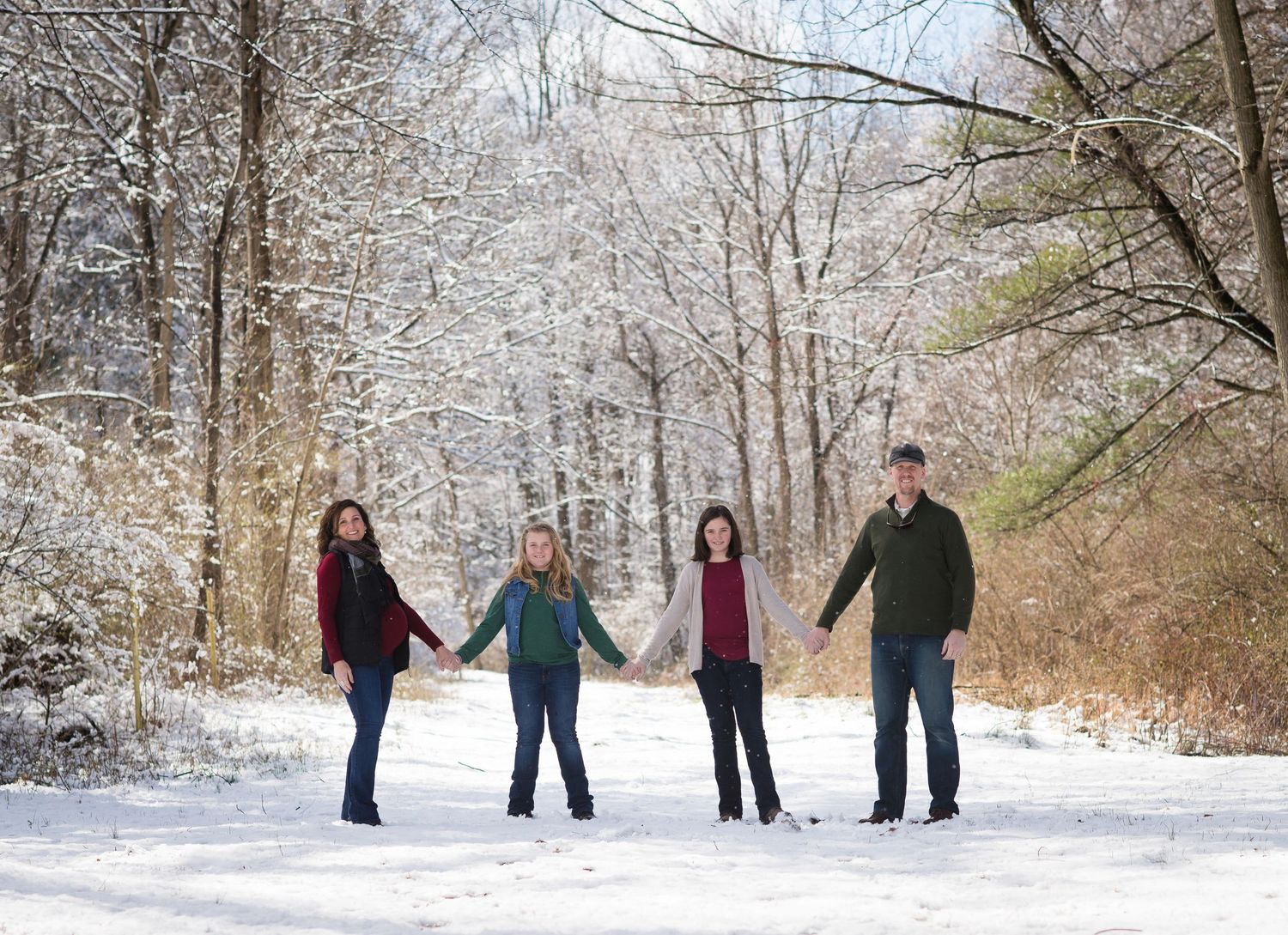Snow maternity session in Mt Gretna PA
