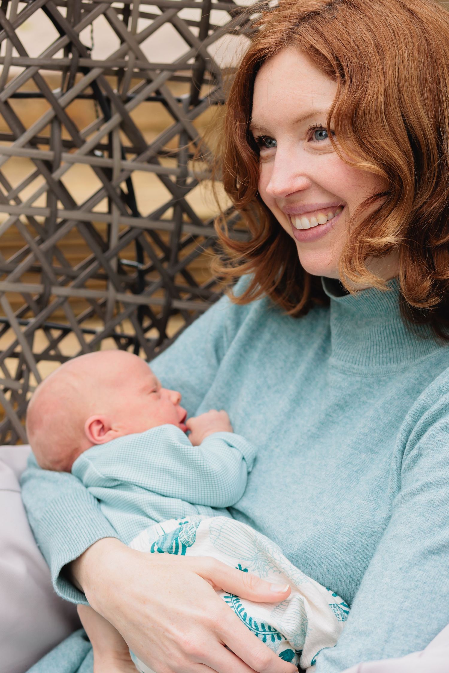 Mother with newborn in London