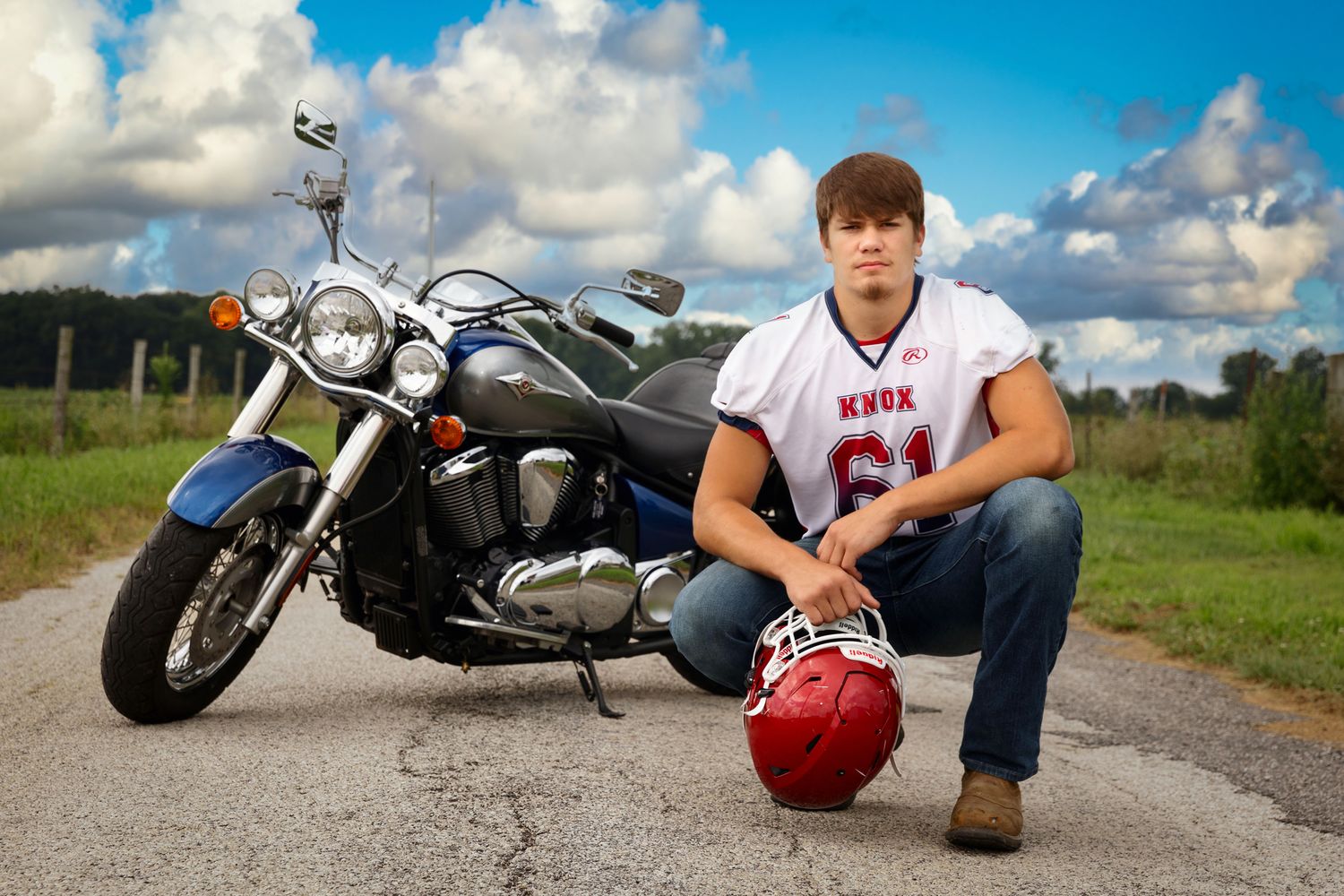 Senior Pictures with motorcycle