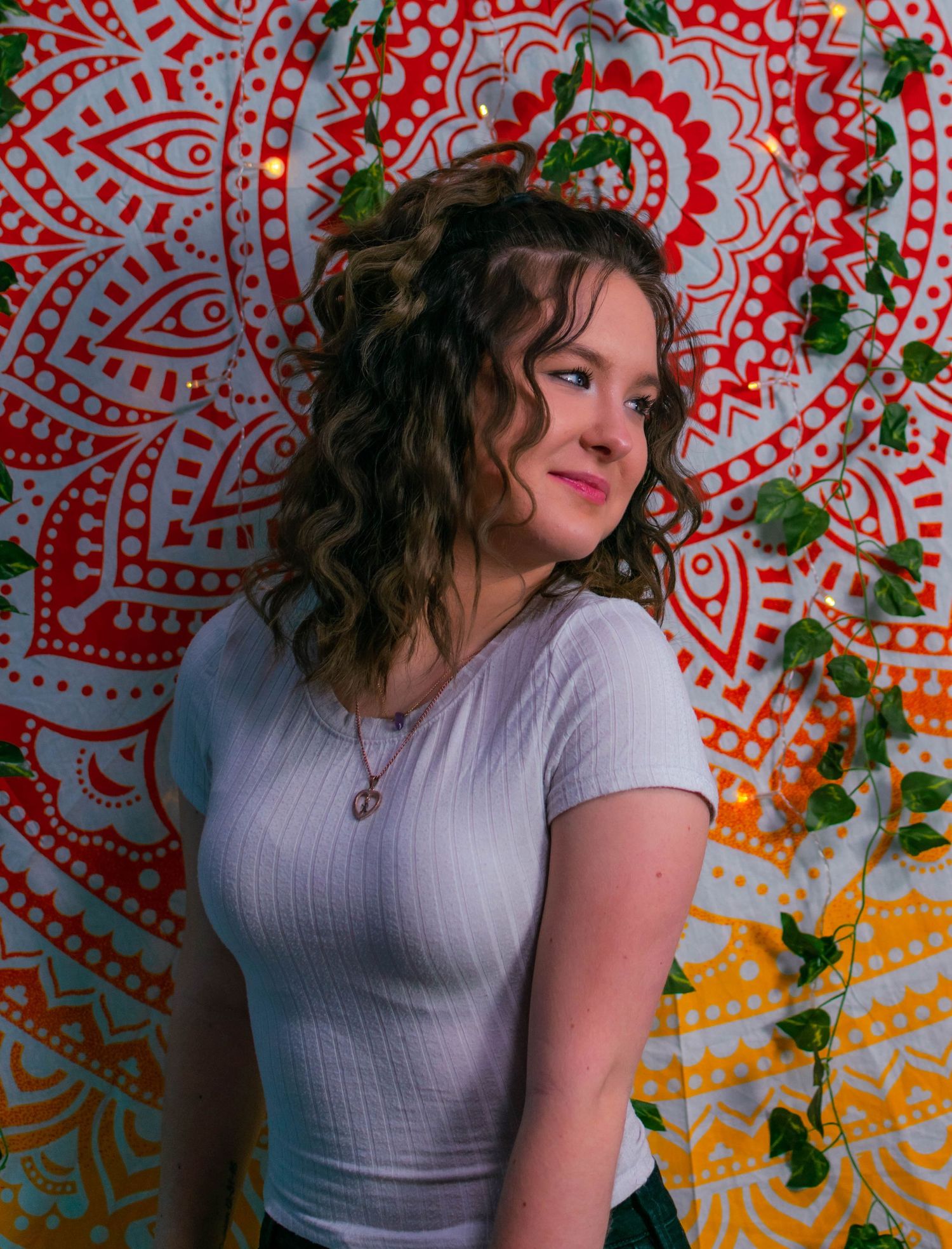 Girl Senior Portraits at The Moonlit Soul metaphysical shop in Mount Vernon Ohio