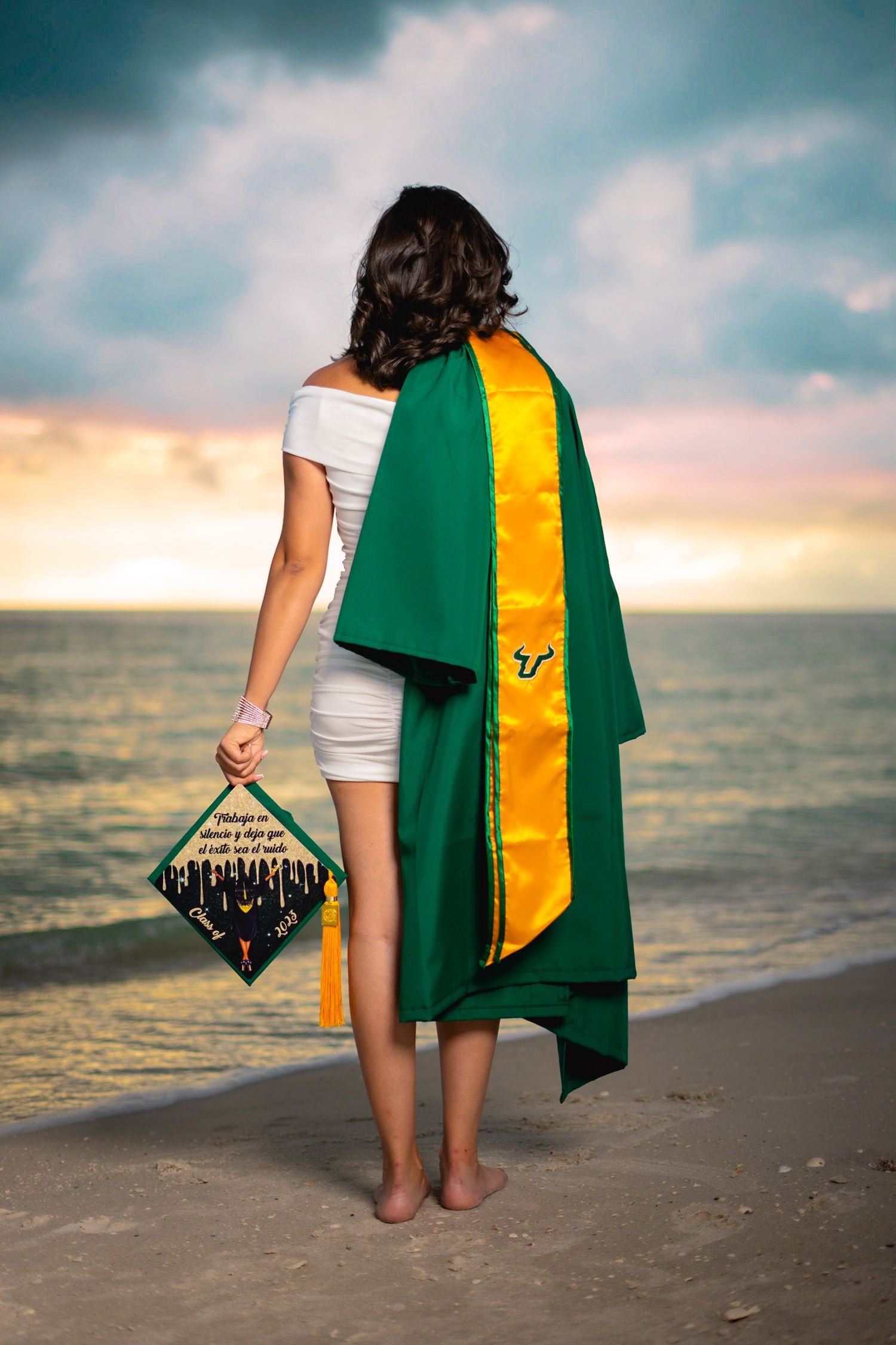St Pete Beach-Treasure Island Gradute-sunset photo session with BE Jazy Photography-St Pete Beach Photographer
