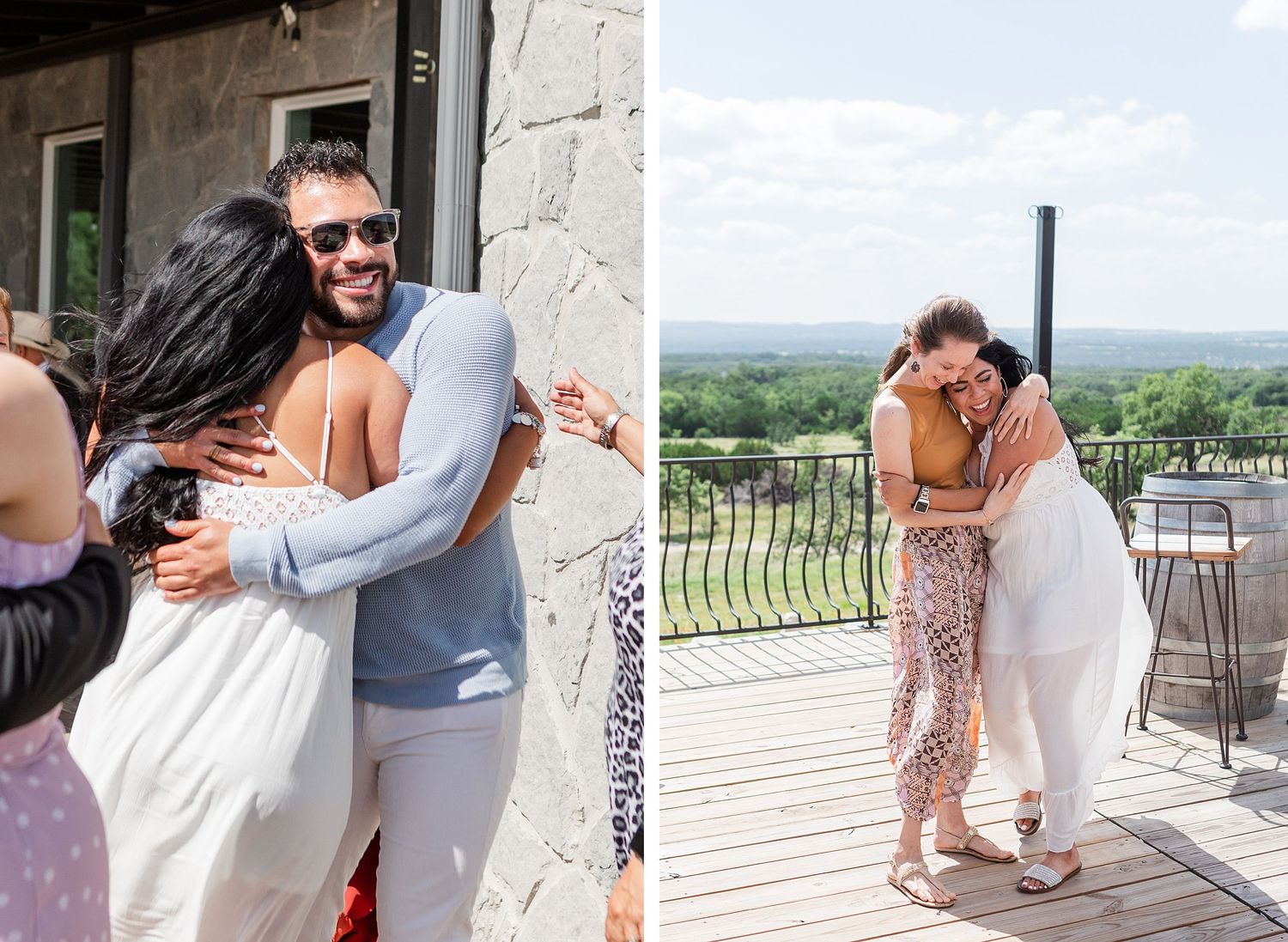 A romantic, surprise proposal at 290 Wine Castle in the Texas hill country.
