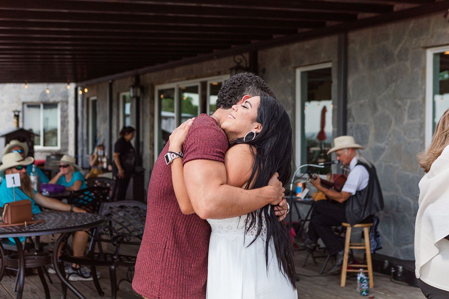 A romantic, surprise proposal at 290 Wine Castle in the Texas hill country.