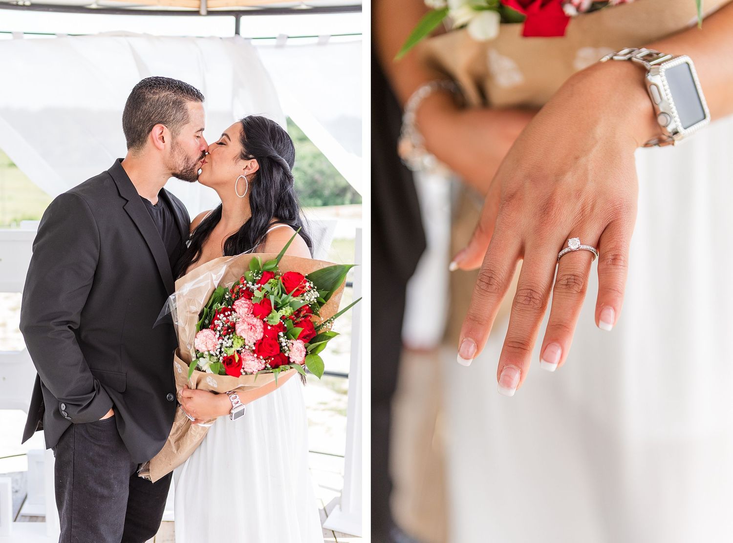 A romantic, surprise proposal at 290 Wine Castle in the Texas hill country.