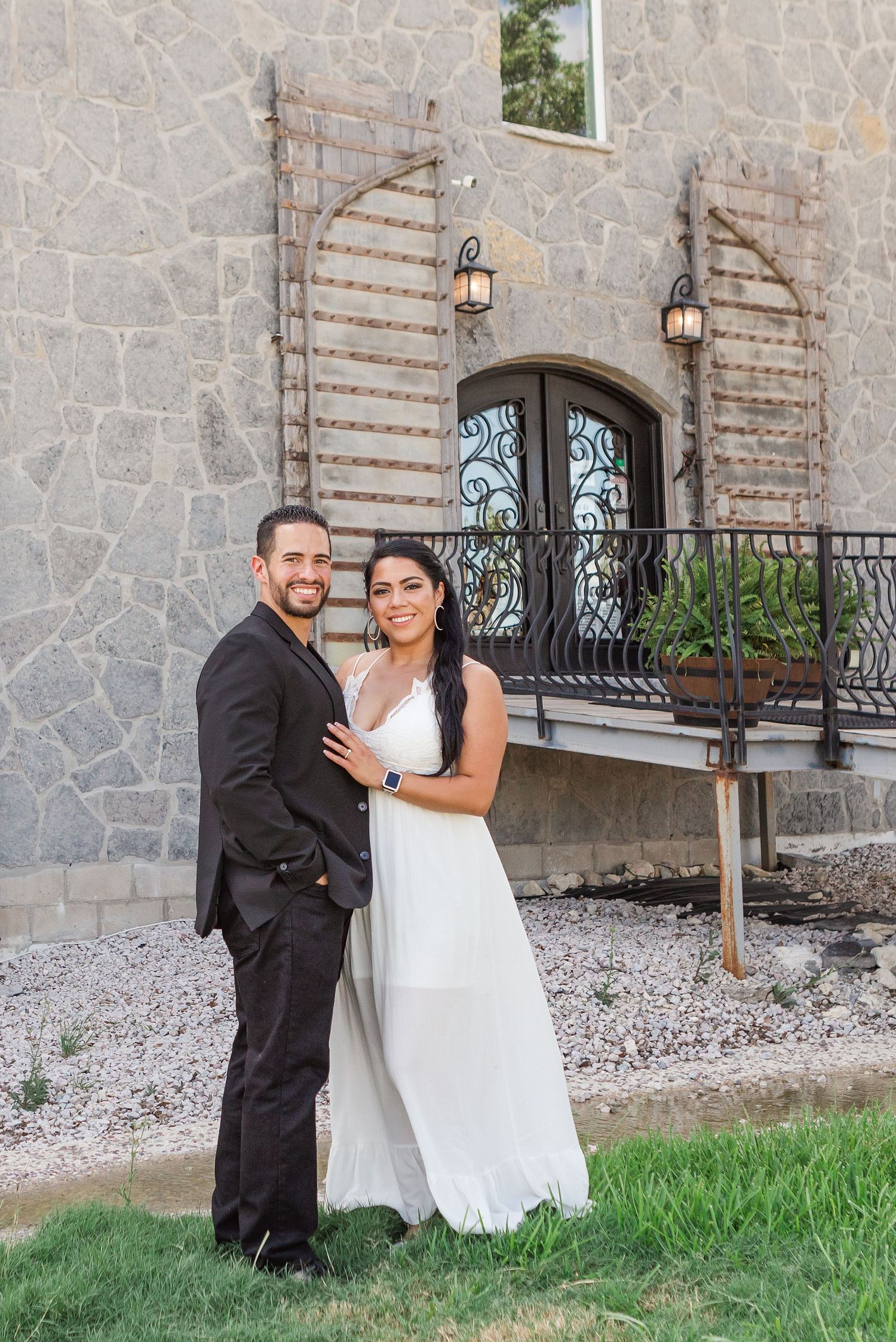 A romantic, surprise proposal at 290 Wine Castle in the Texas hill country.
