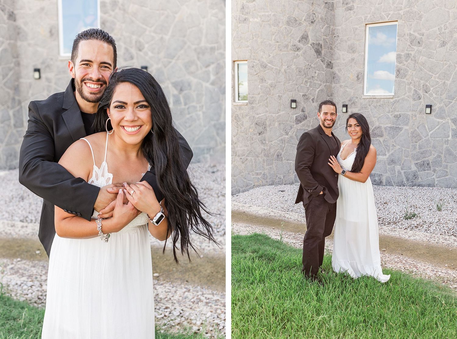 A romantic, surprise proposal at 290 Wine Castle in the Texas hill country.