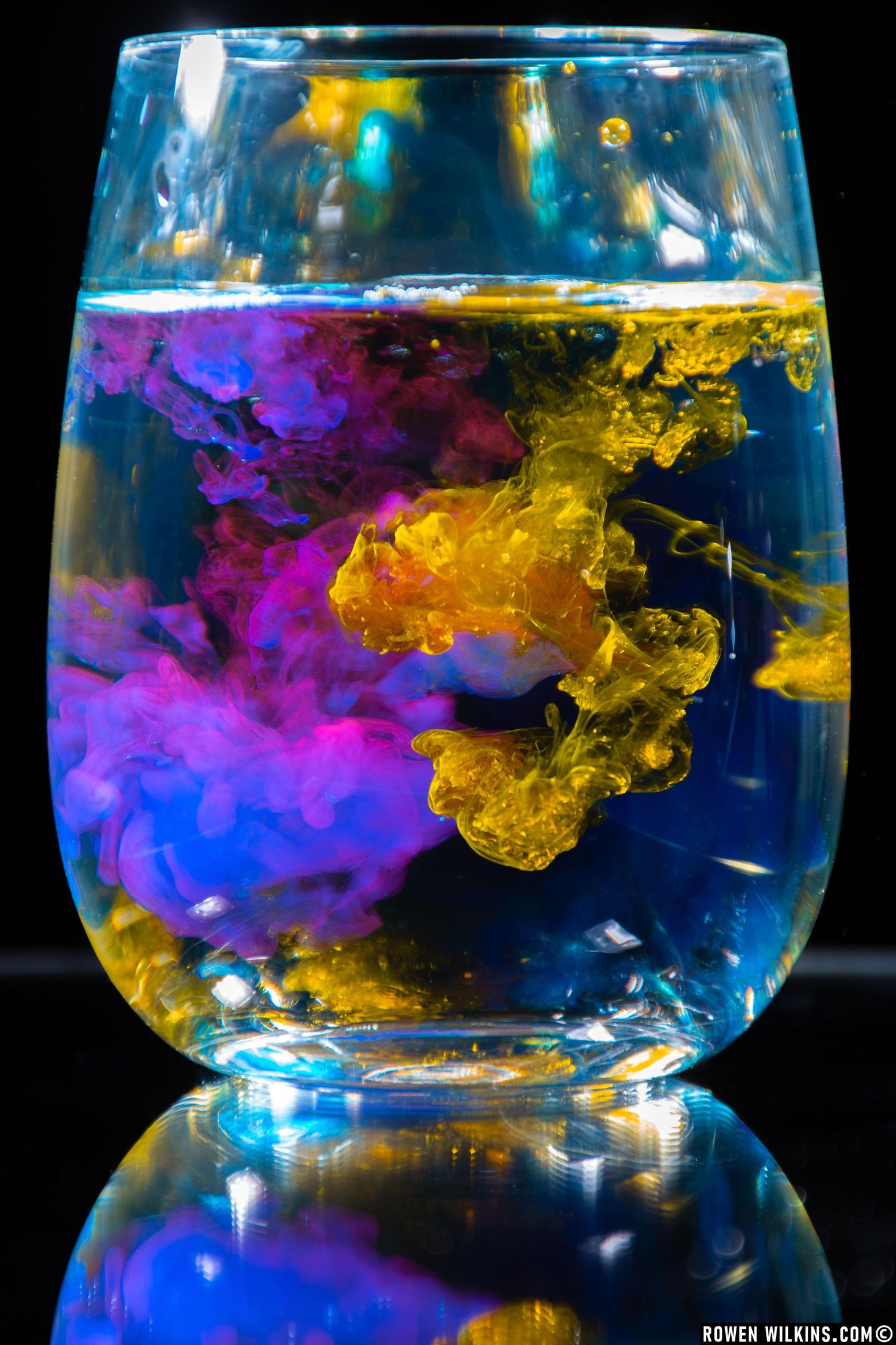 food dye glass