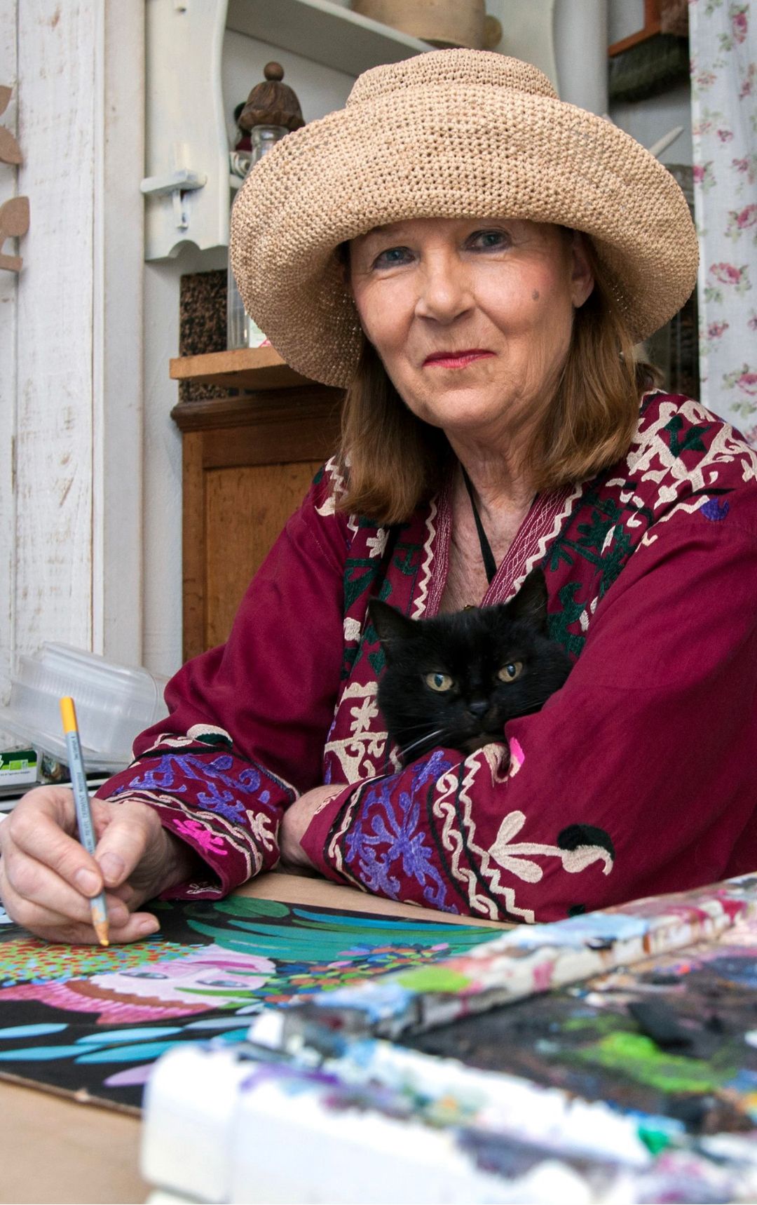 Marie Saleun artiste peintre d'art naïf à Carcassonne