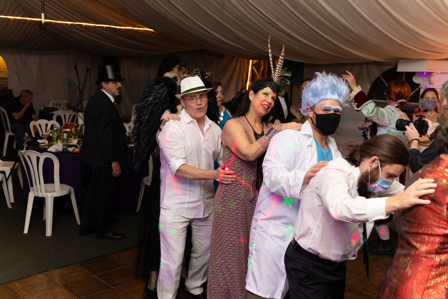 conga line at wedding