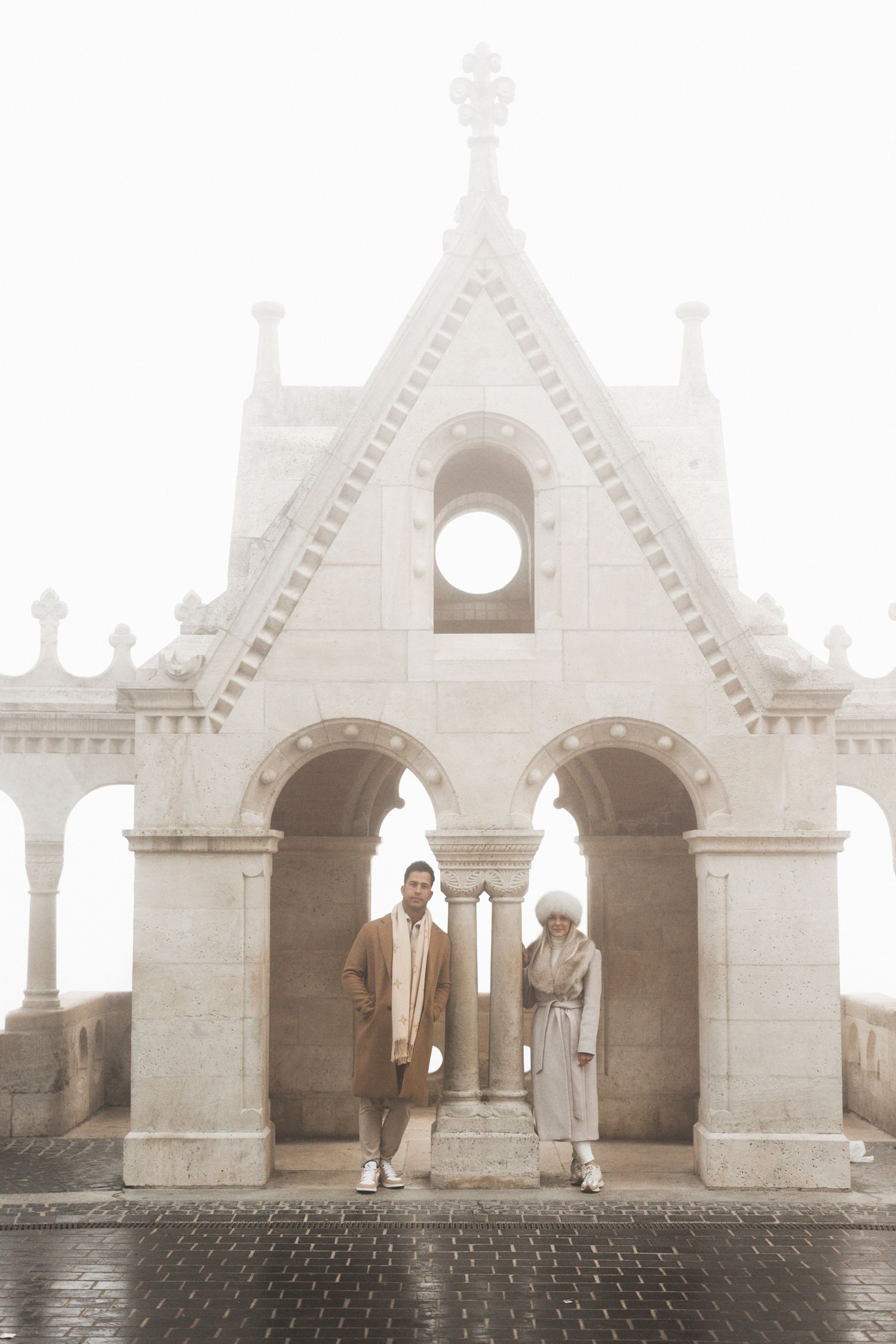 engagement photoshoot at Budapest Fisherman's Bastion with Budapest Photographer