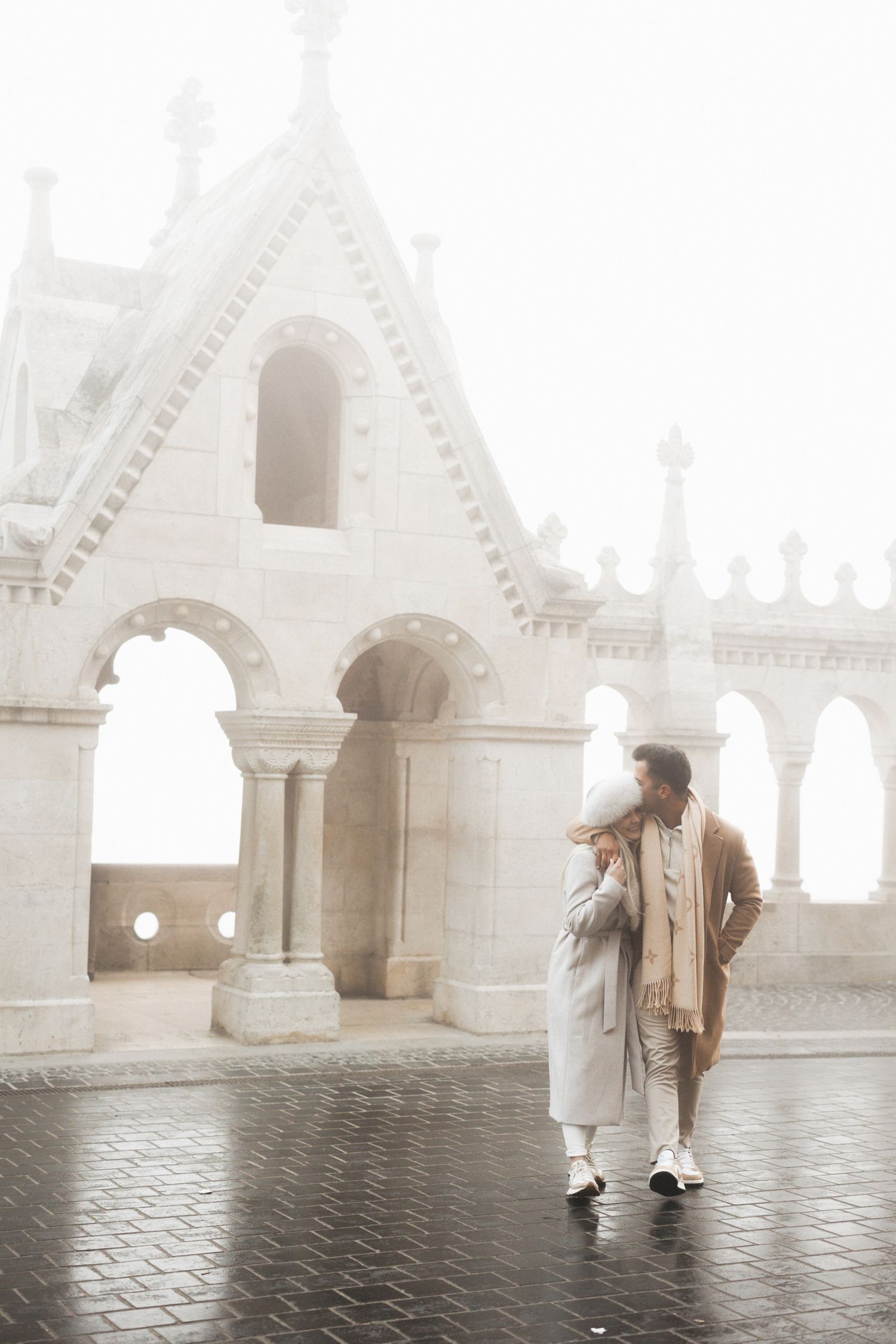 engagement photoshoot at Budapest Fisherman's Bastion with Budapest Photographer