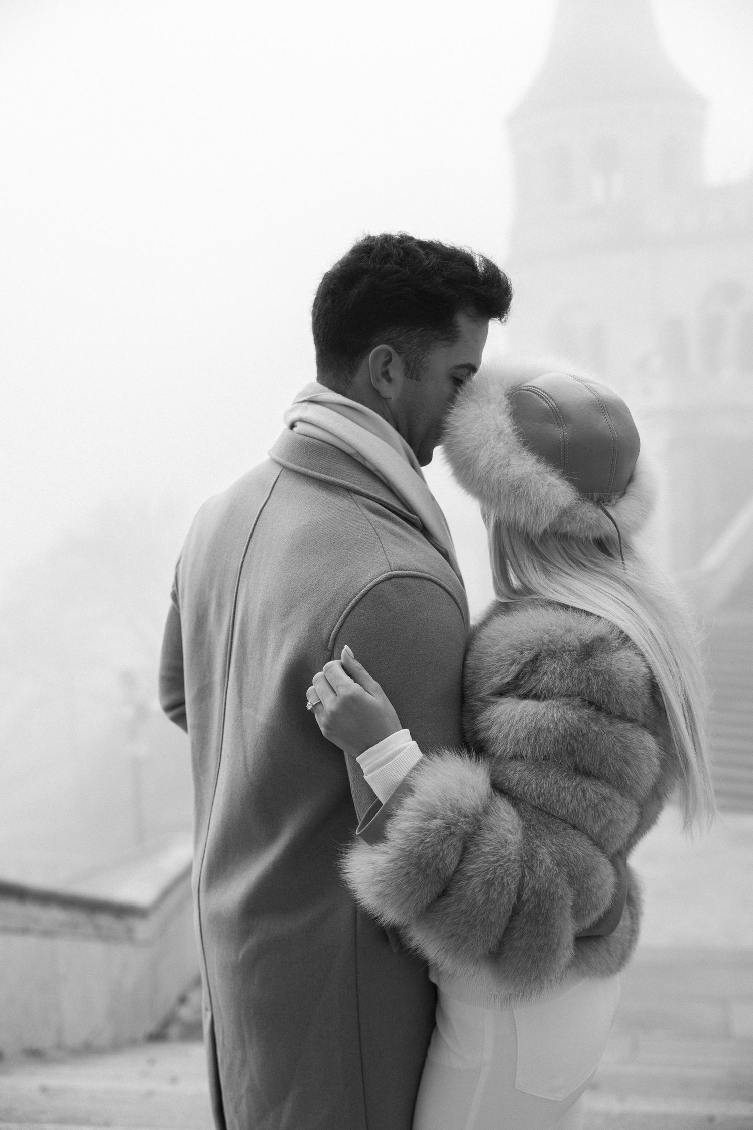 engagement photoshoot at Budapest Fisherman's Bastion with Budapest Photographer