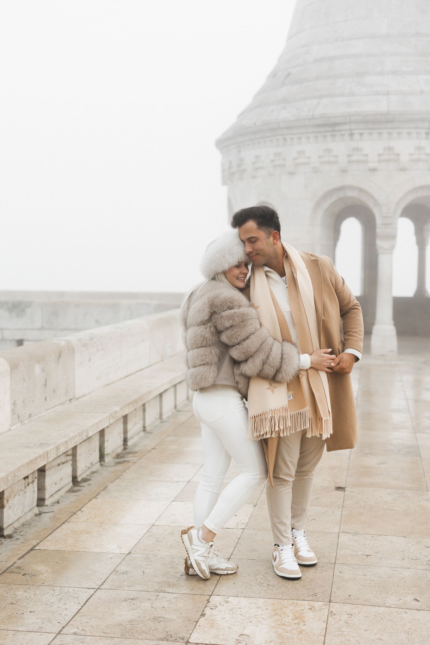 engagement photoshoot at Budapest Fisherman's Bastion with Budapest Photographer