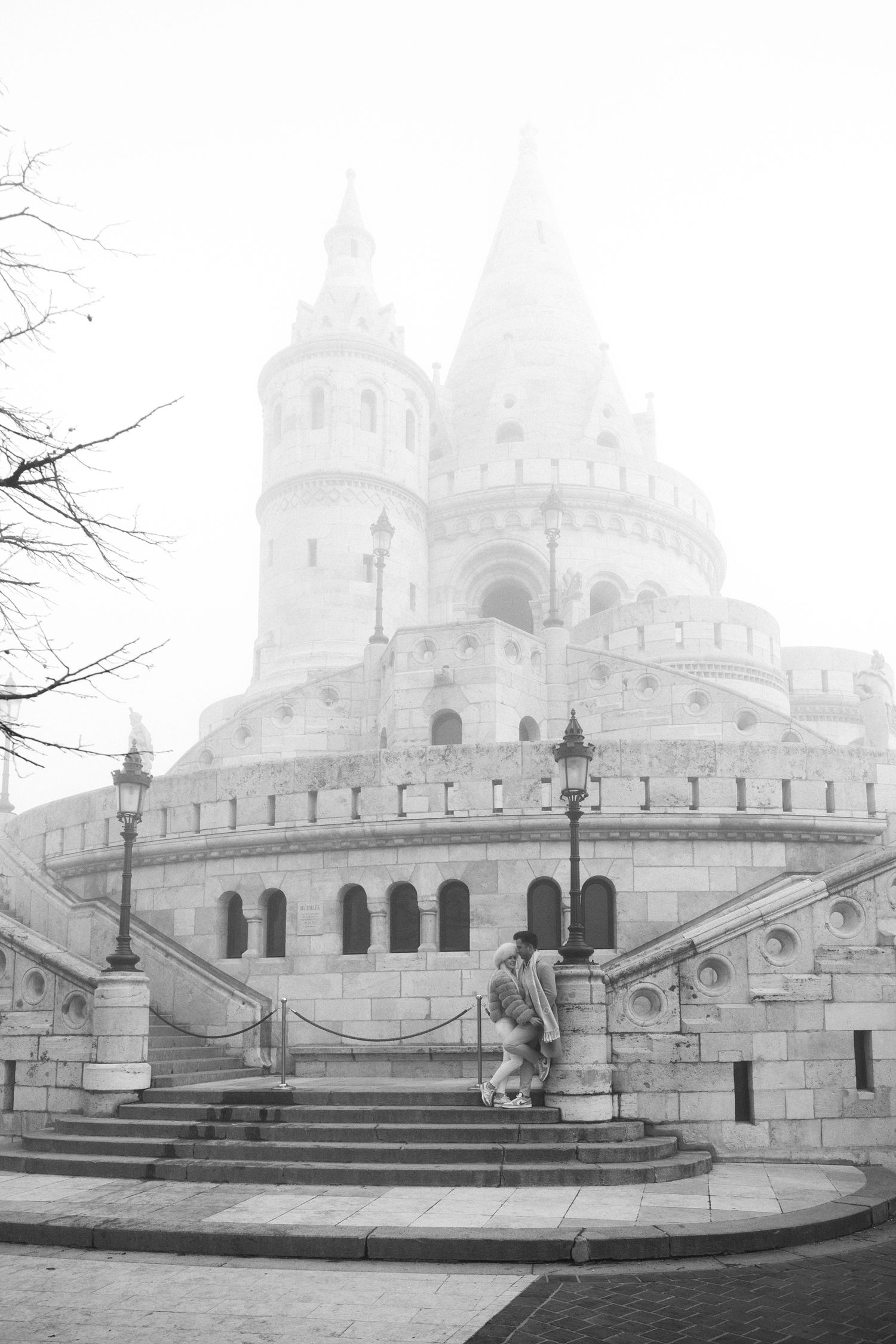 engagement photoshoot at Budapest Fisherman's Bastion with Budapest Photographer