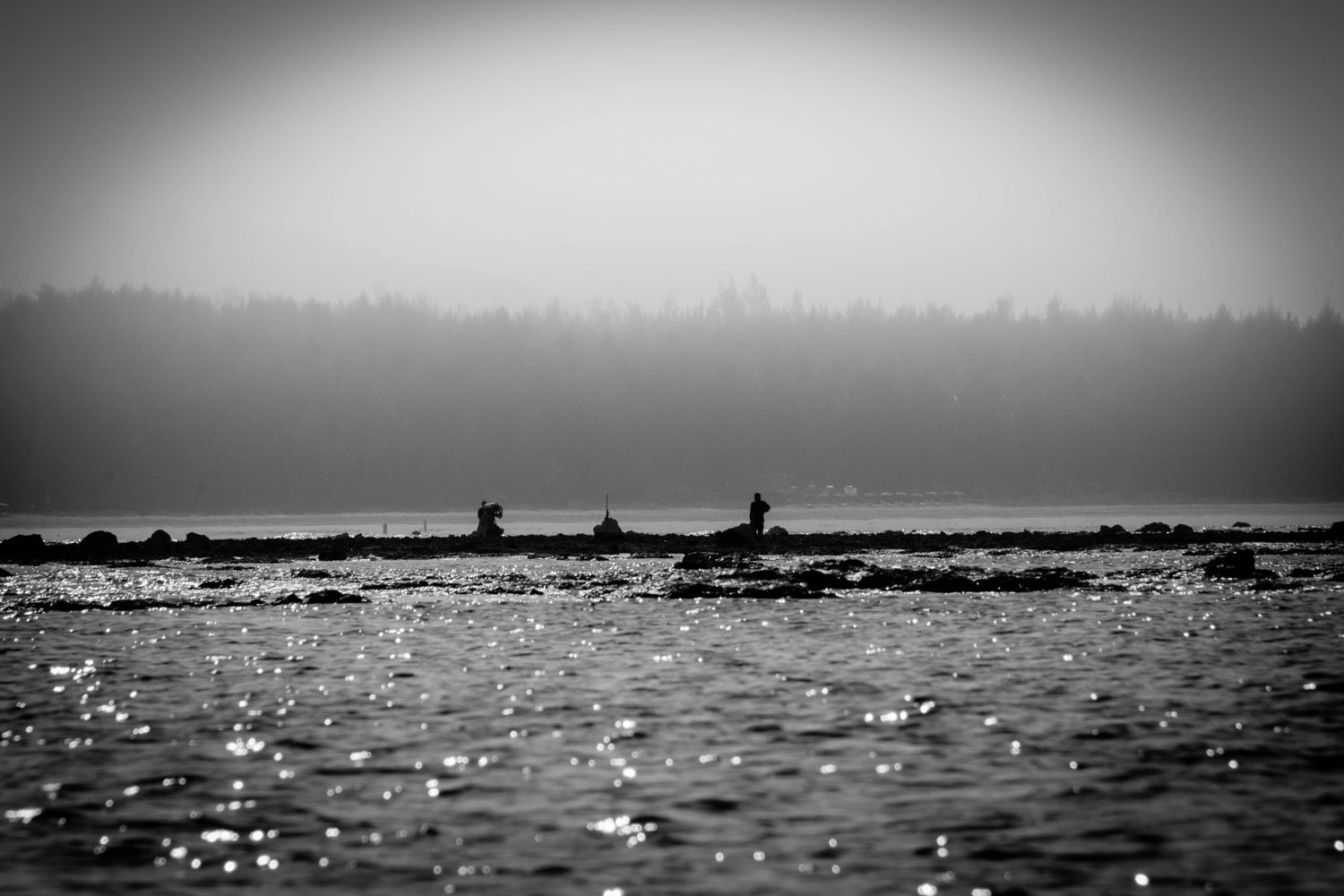 Early morning fishing in the Andaman Sea in Thailand
