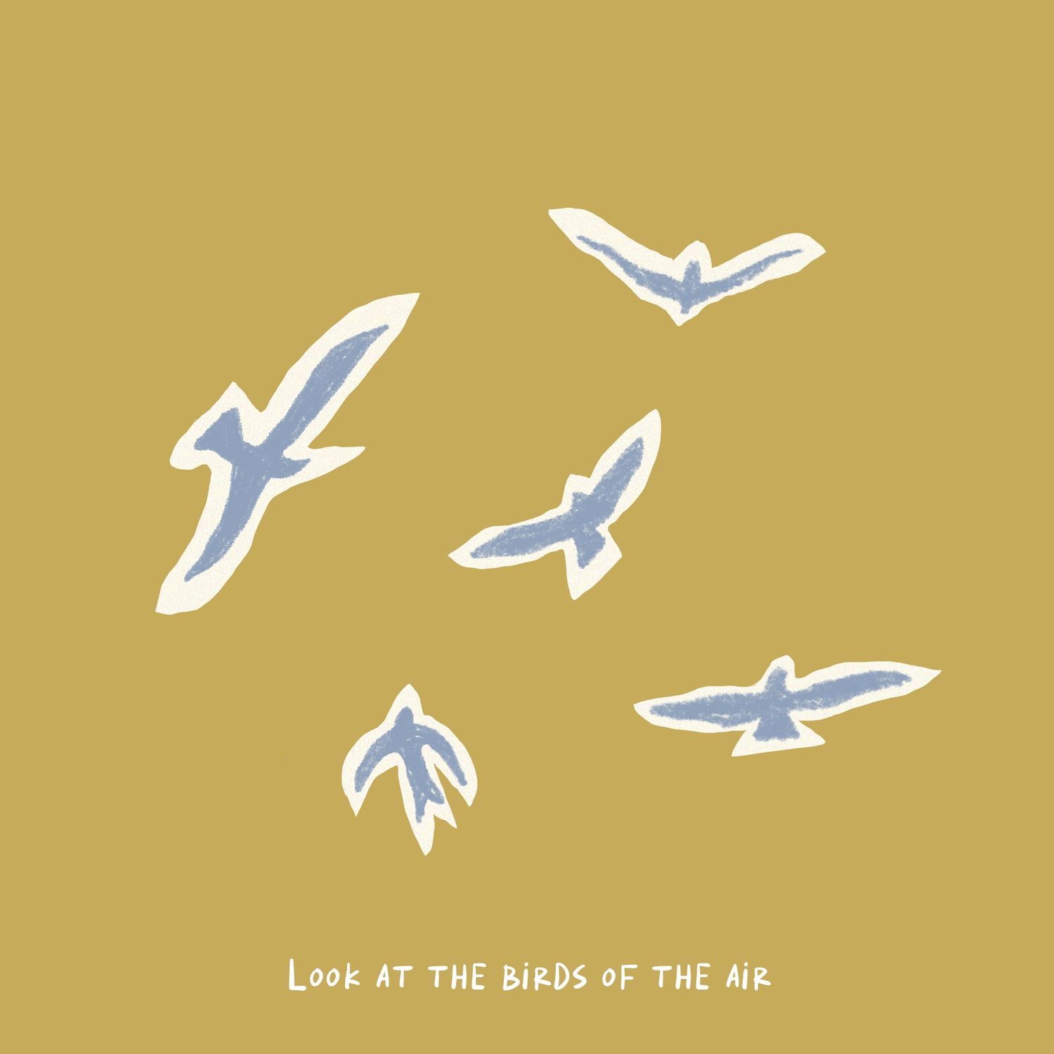 Look at the birds of the air, Matthew 6, graphic design