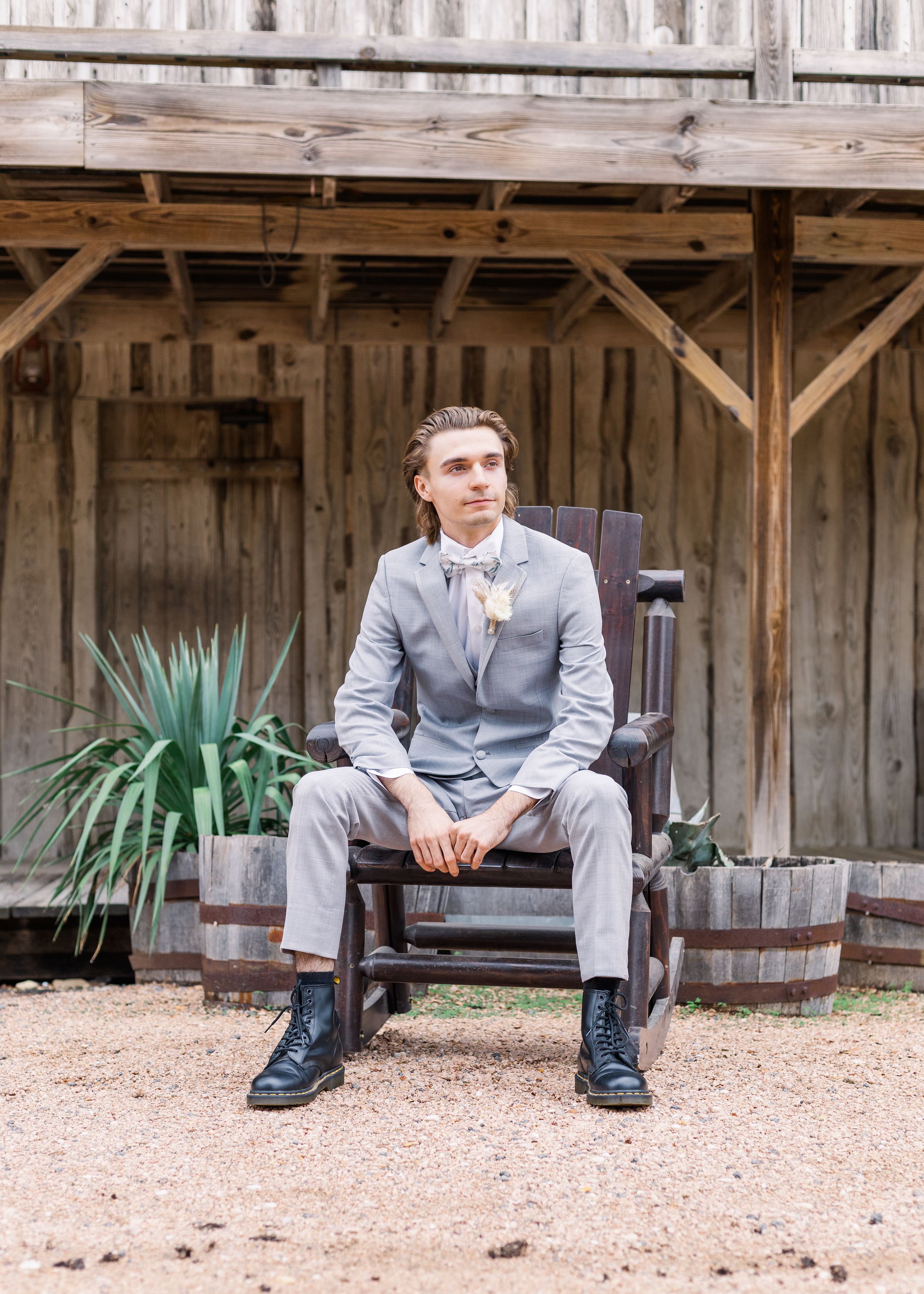 groom portrait at Texas Old Town