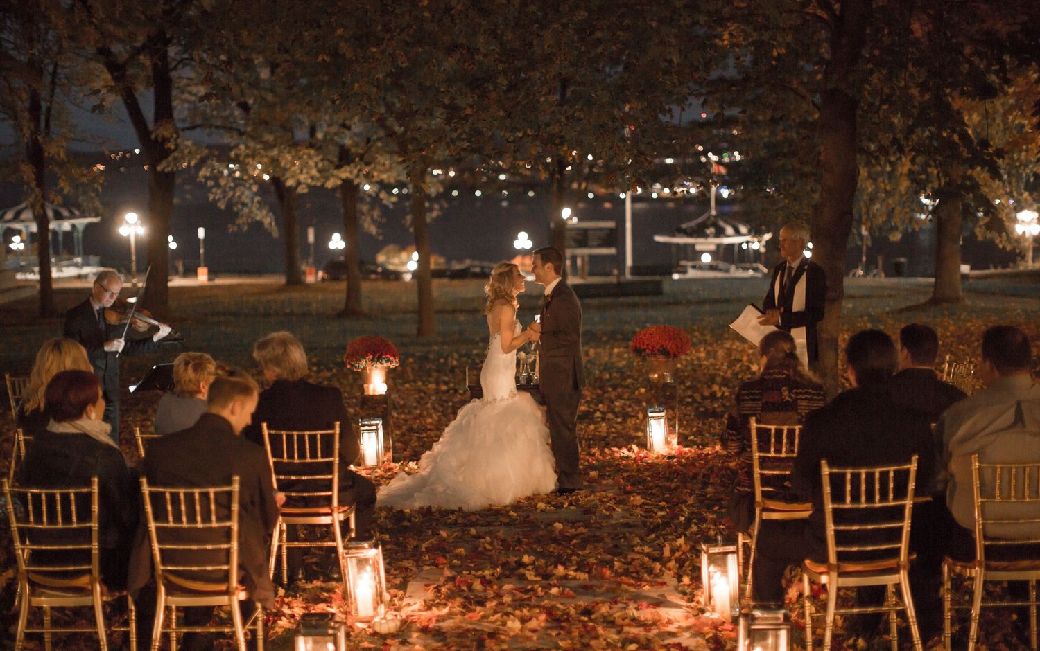 wedding ceremony intimate in governors garden next to chateau frontenac