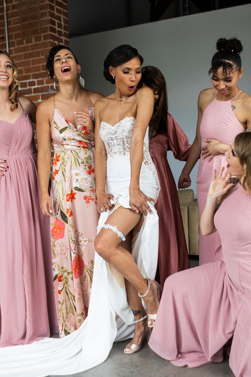 Denver bride getting dressed