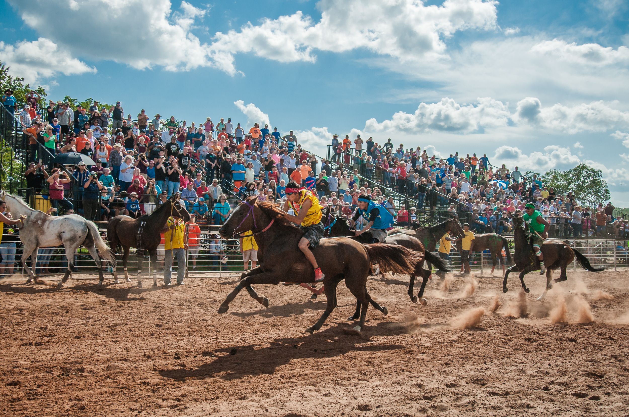 Indian relay race at Ioway Casino in Oklahoma