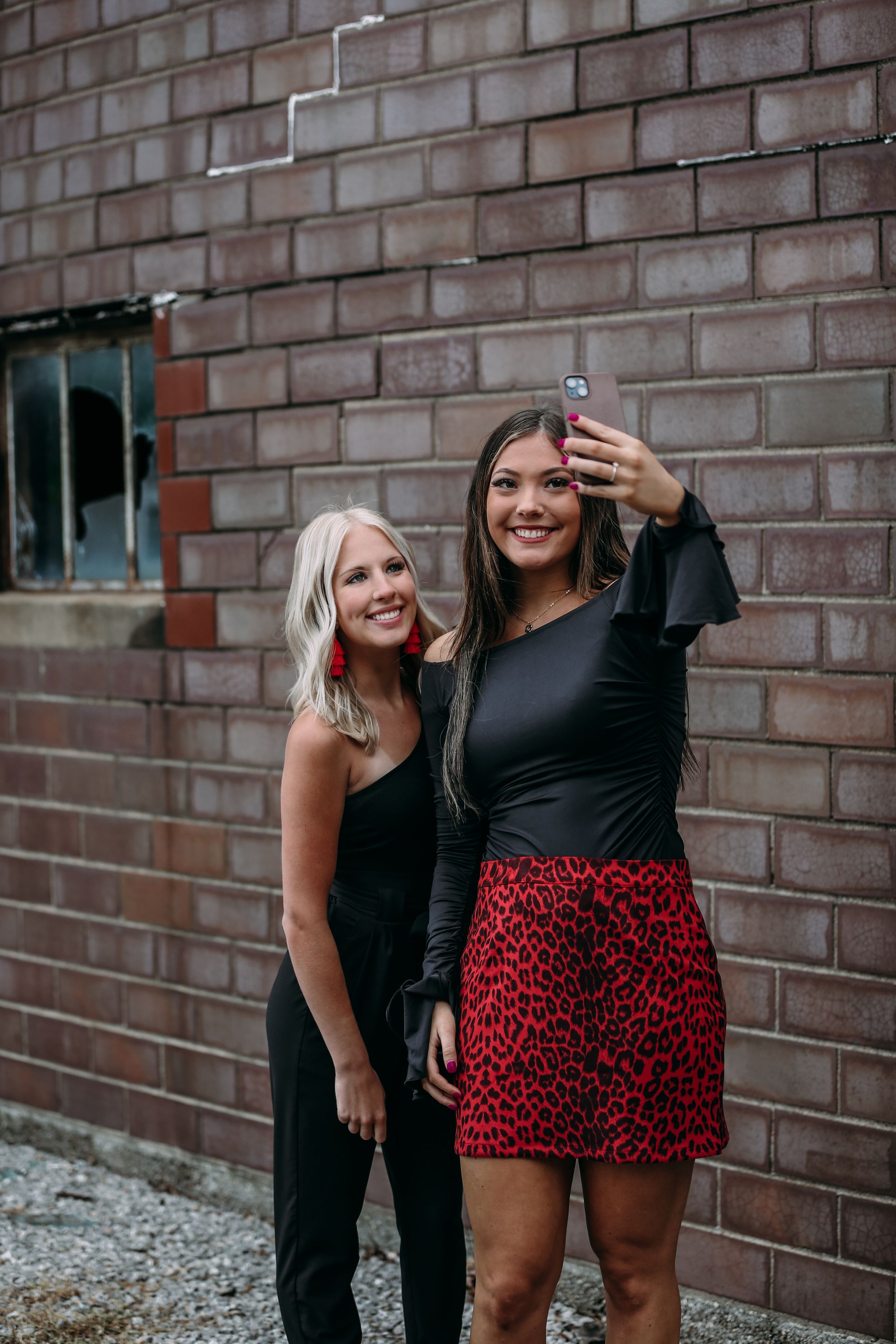 girls taking. a selfie