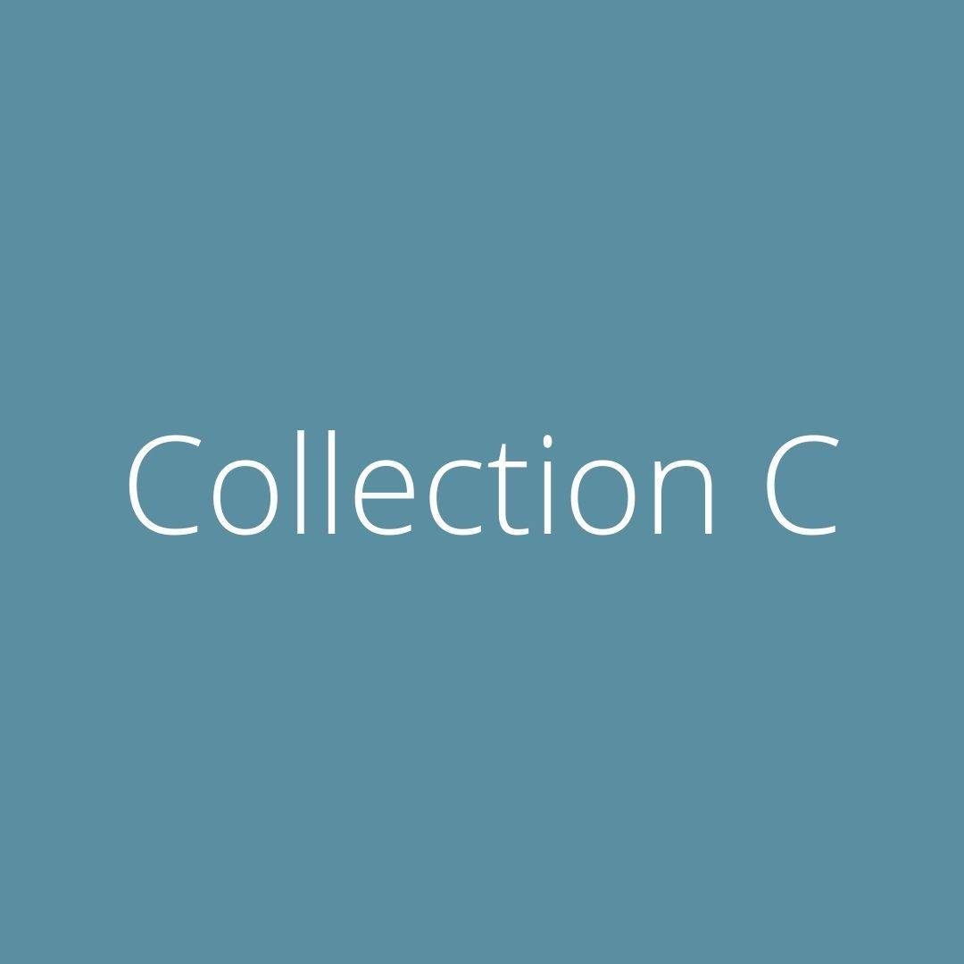 Text reading Collection C on teal blue background.