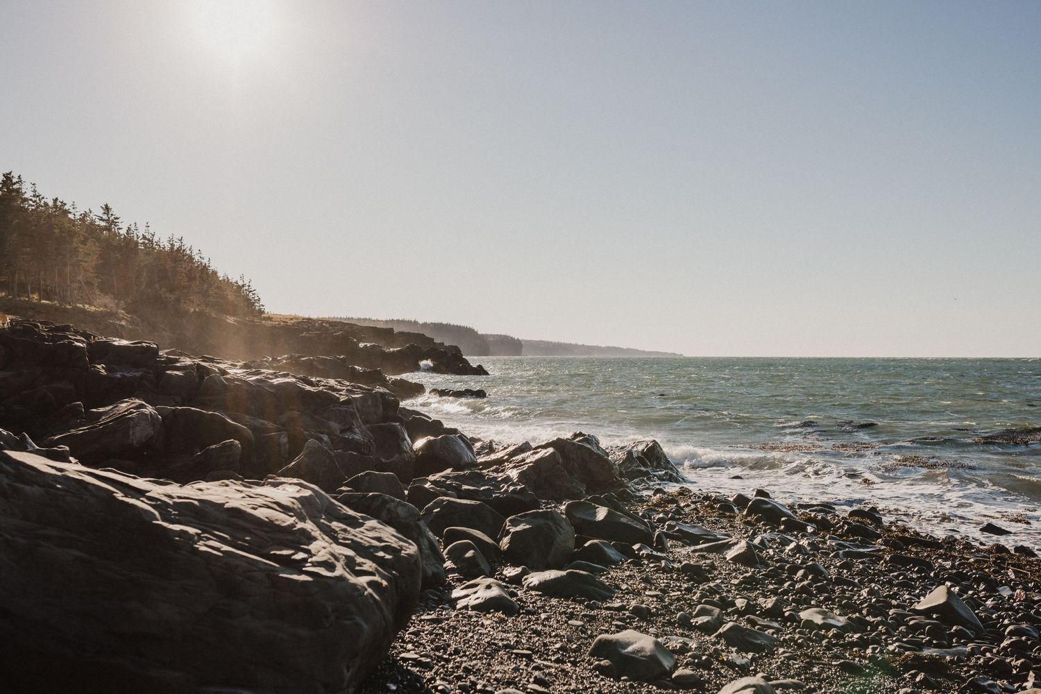 Black Rock Lighthouse beach, Annapolis Valley, Nova Scotia
