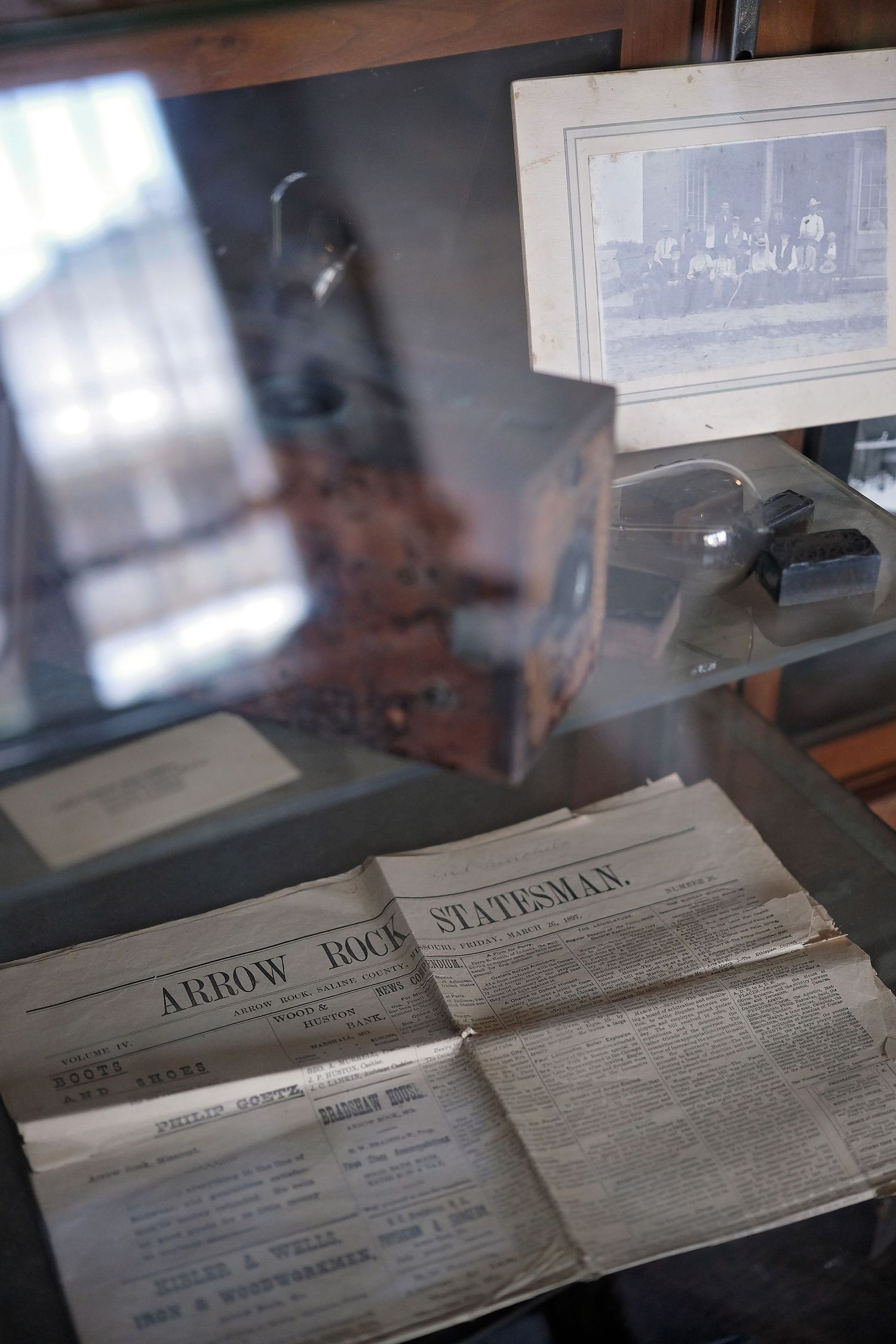 A photograph of an old newspaper