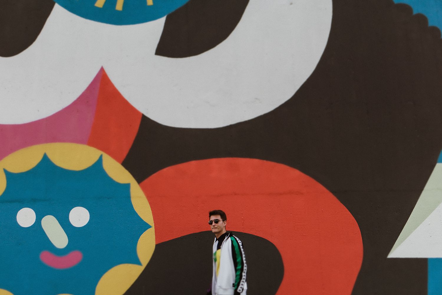 Colorful abstract geometric shapes and patterns form a modern artistic design.