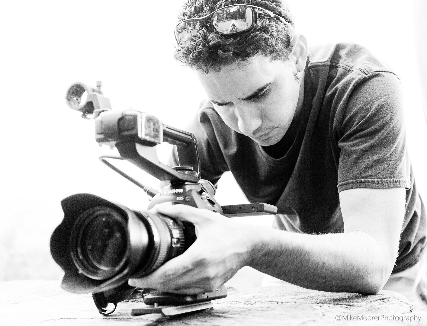 Professional black and white portrait for commercial photography