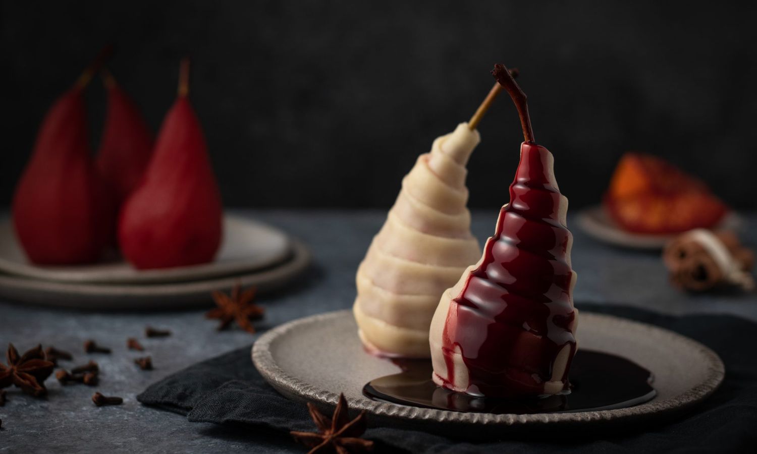 Red Wine Poached Pears - Photo by © Reka Csulak